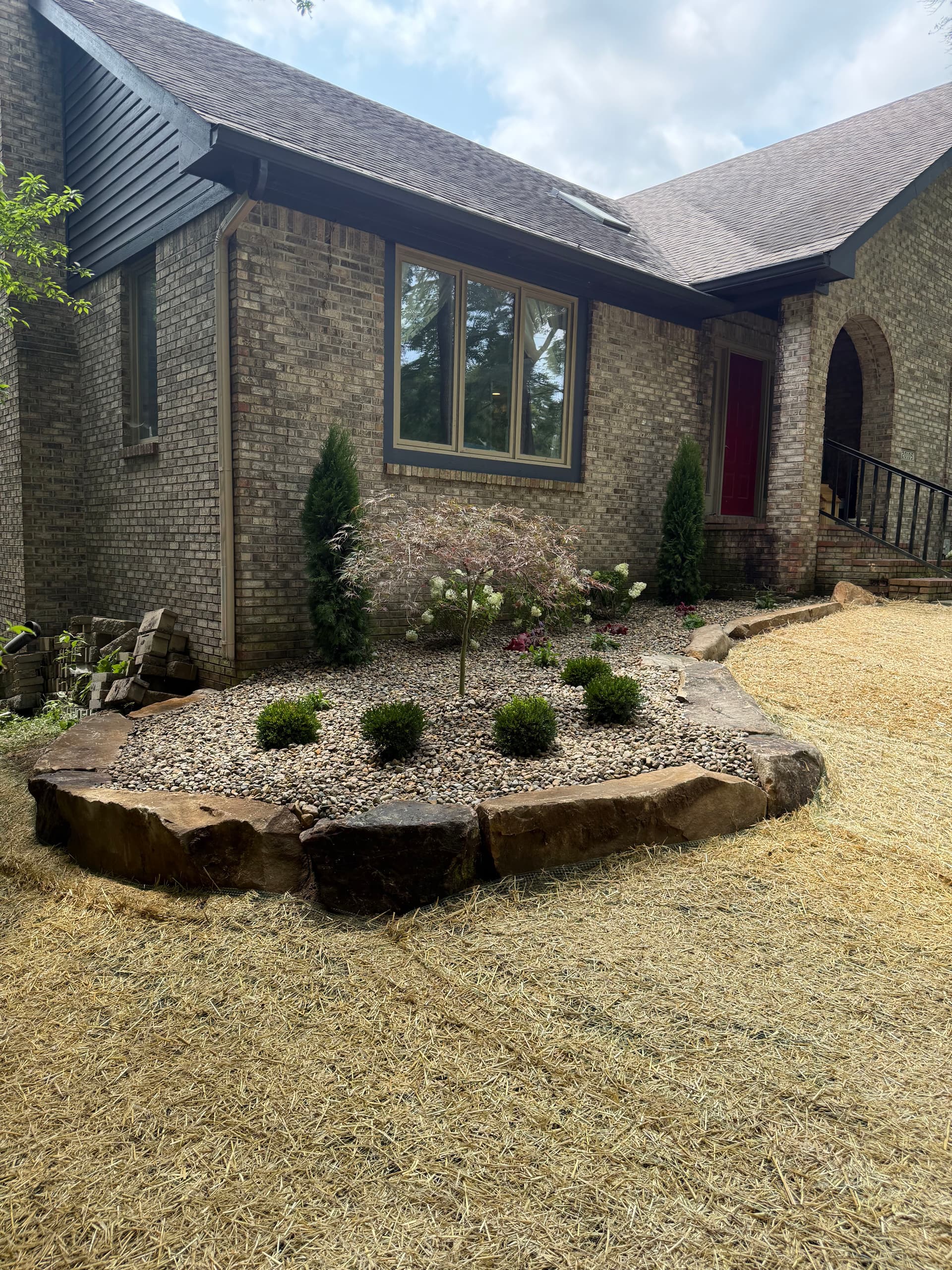 Gallery photos for Boulder Wall and Custom Plant Install in Noblesville: Image #1