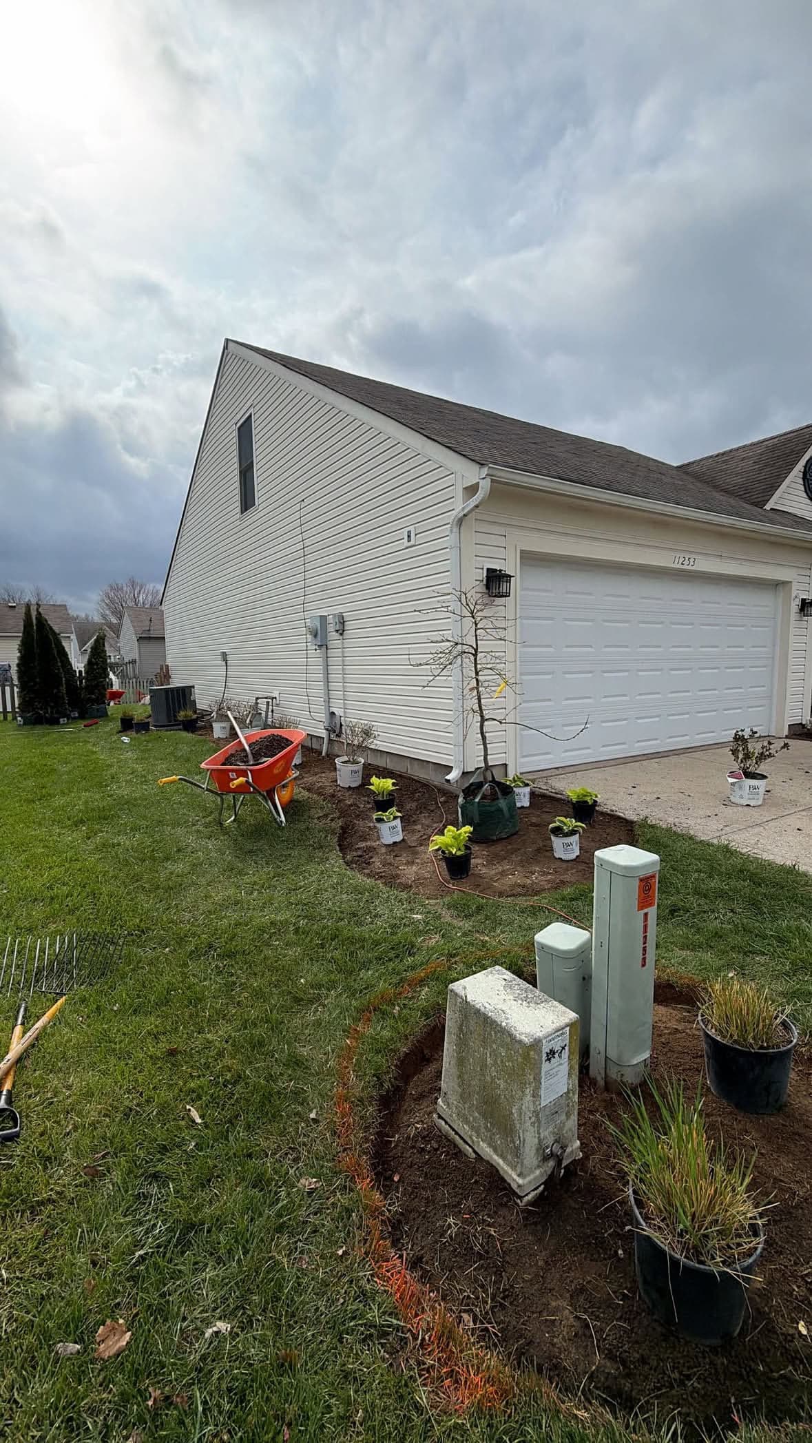 Gallery photos for Fresh Plant Install Brings Low-Maintenance Curb Appeal to Fishers: Image #1