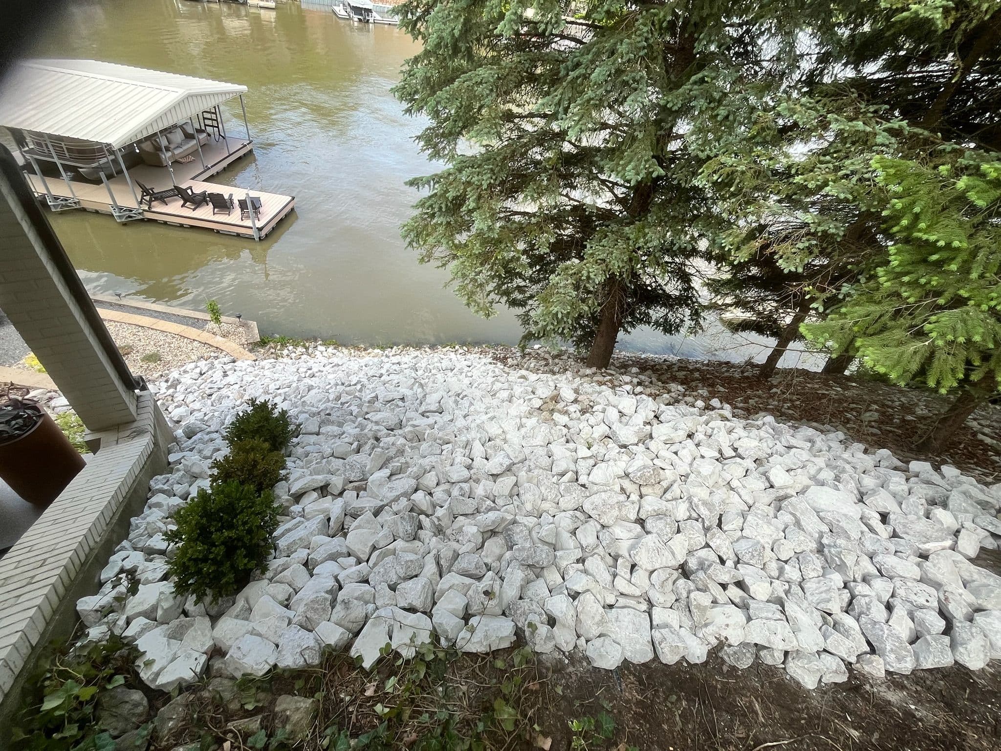 Project Riprap Stone Shoreline Installation in Cicero Indiana image