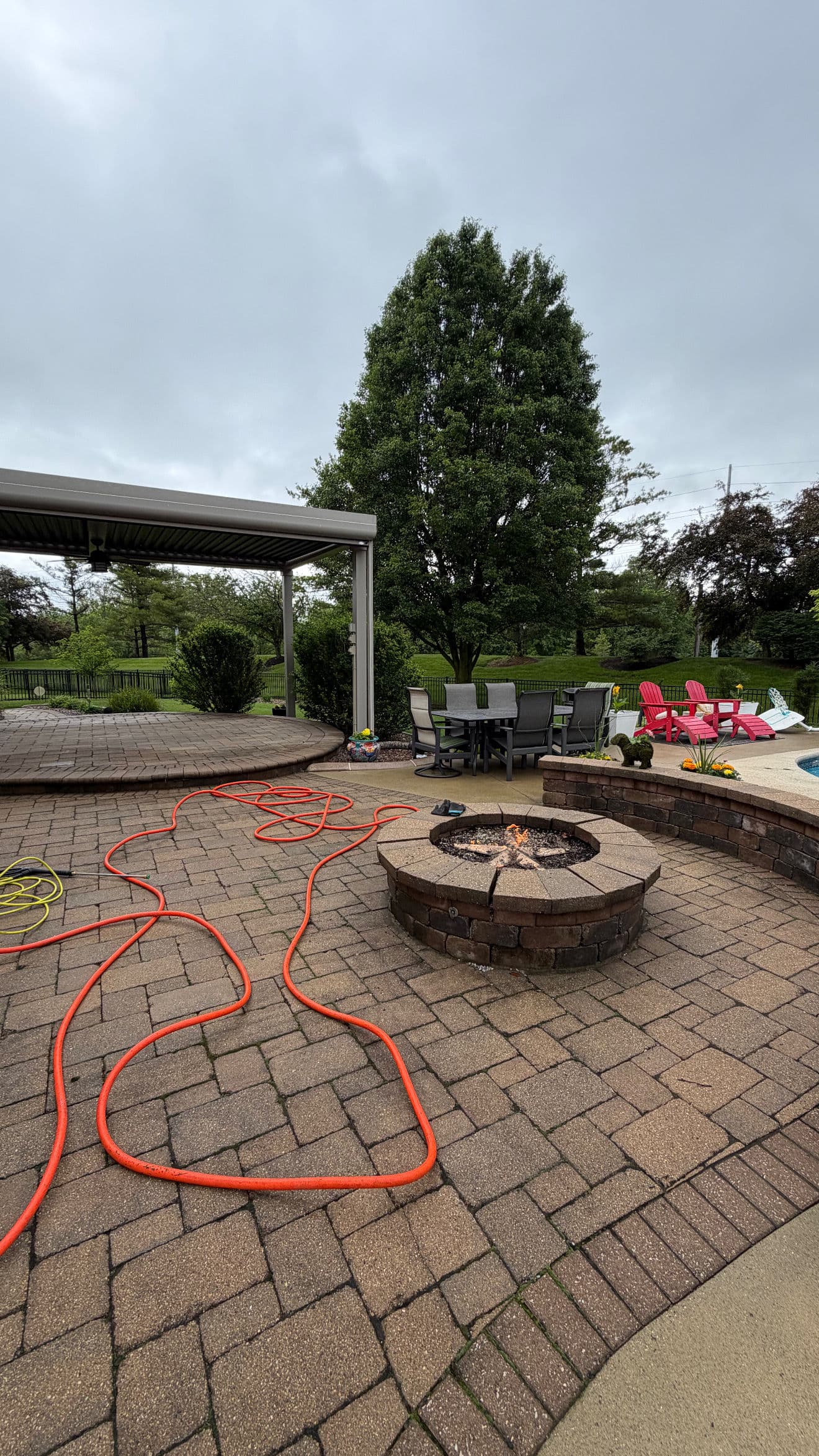 Gallery photos for Paver Patio Restoration with Fire Pit in Fishers: Image #2