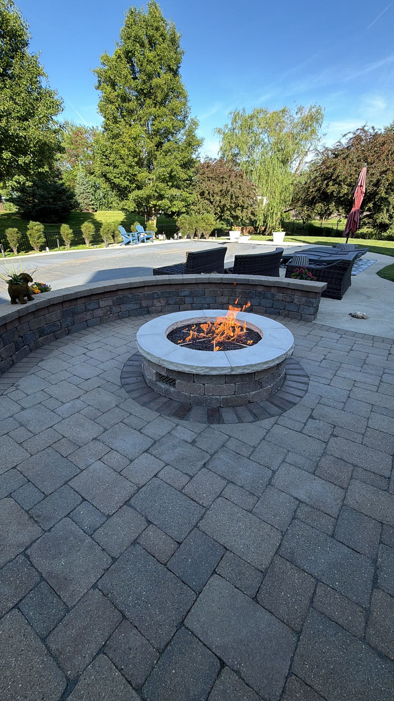 Gallery photos for Paver Patio Restoration with Fire Pit in Fishers: Image #1