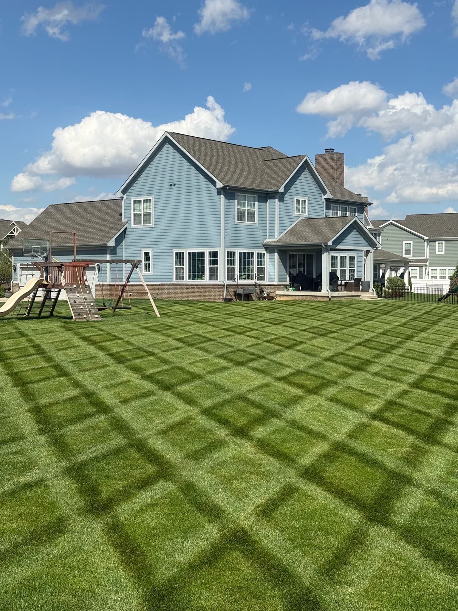 Lawn Striping Done Right in Fishers Indiana image