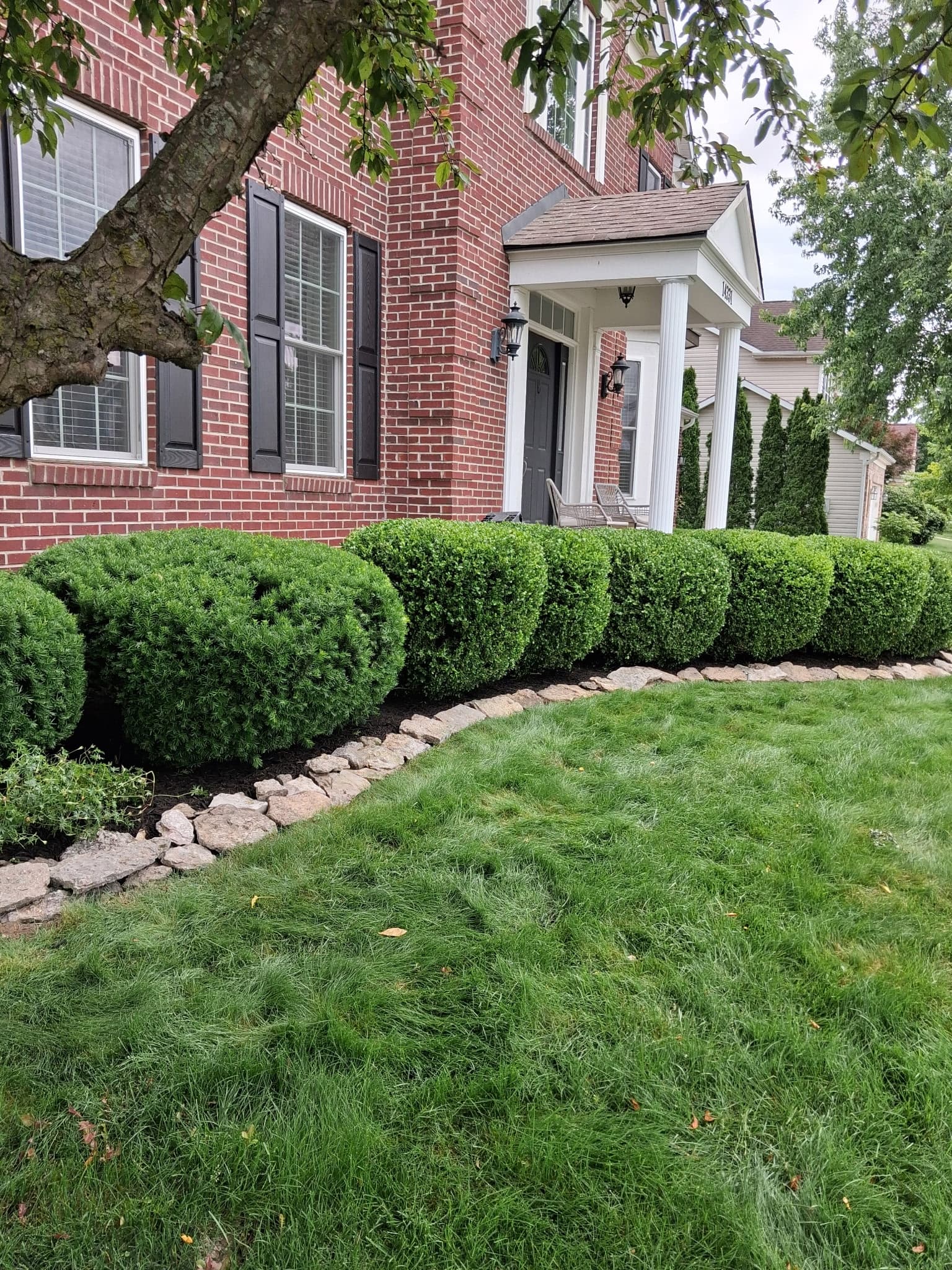 Gallery photos for Shrub Trimming, Bed Edging, and Fresh Mulch in Fishers: Image #1