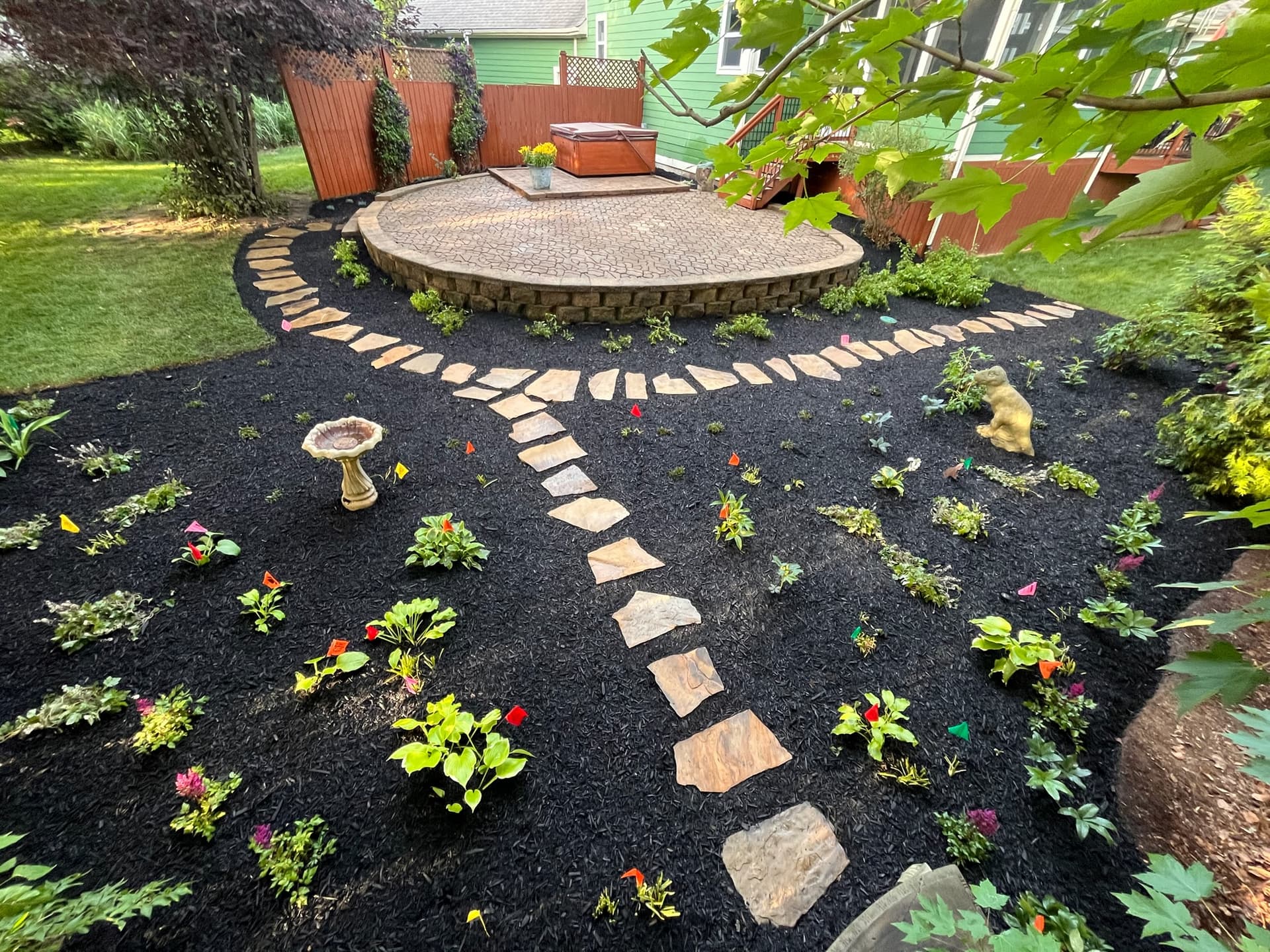 Noblesville Backyard Gets a Patio Refresh and Perennial Garden image