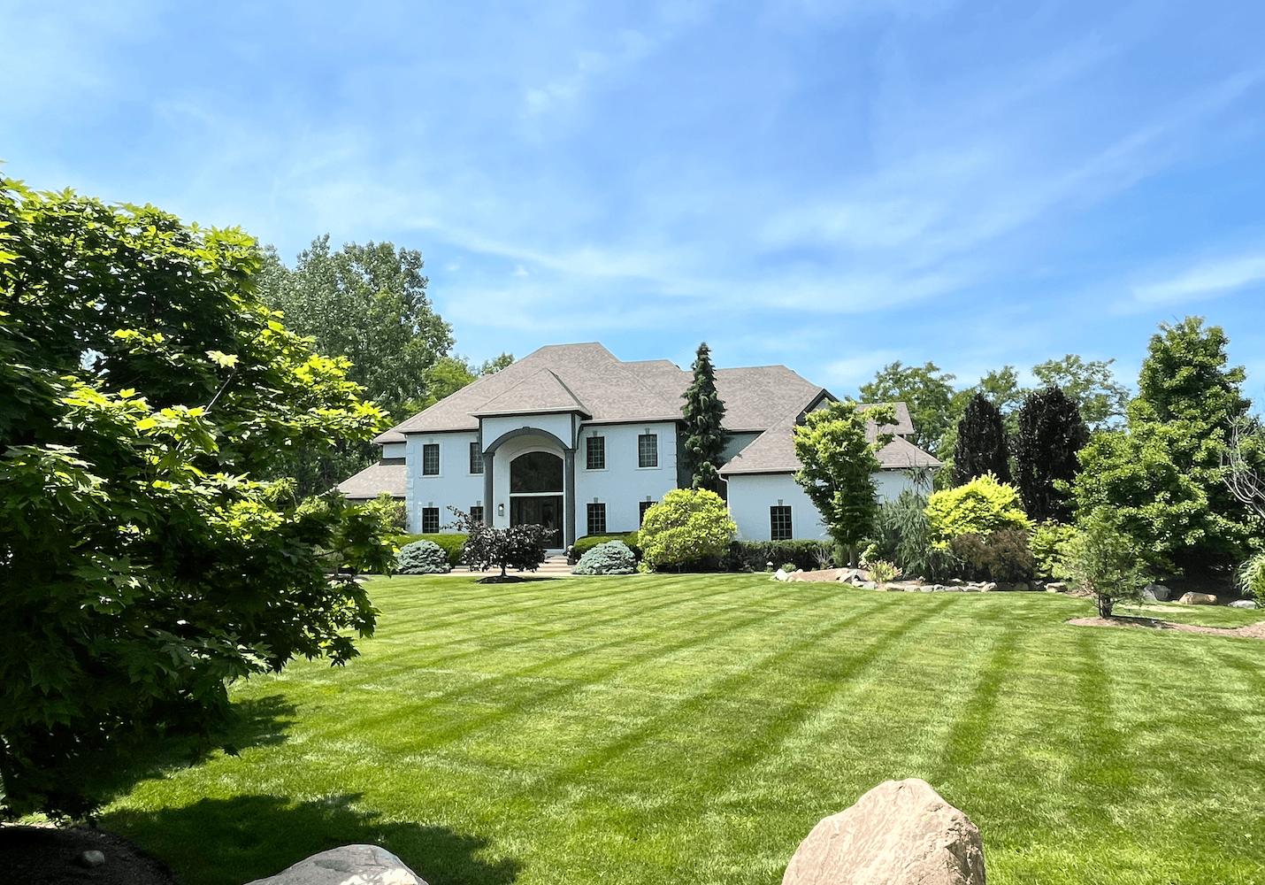 Fresh Mow Stripes on a Fishers Indiana Lawn image