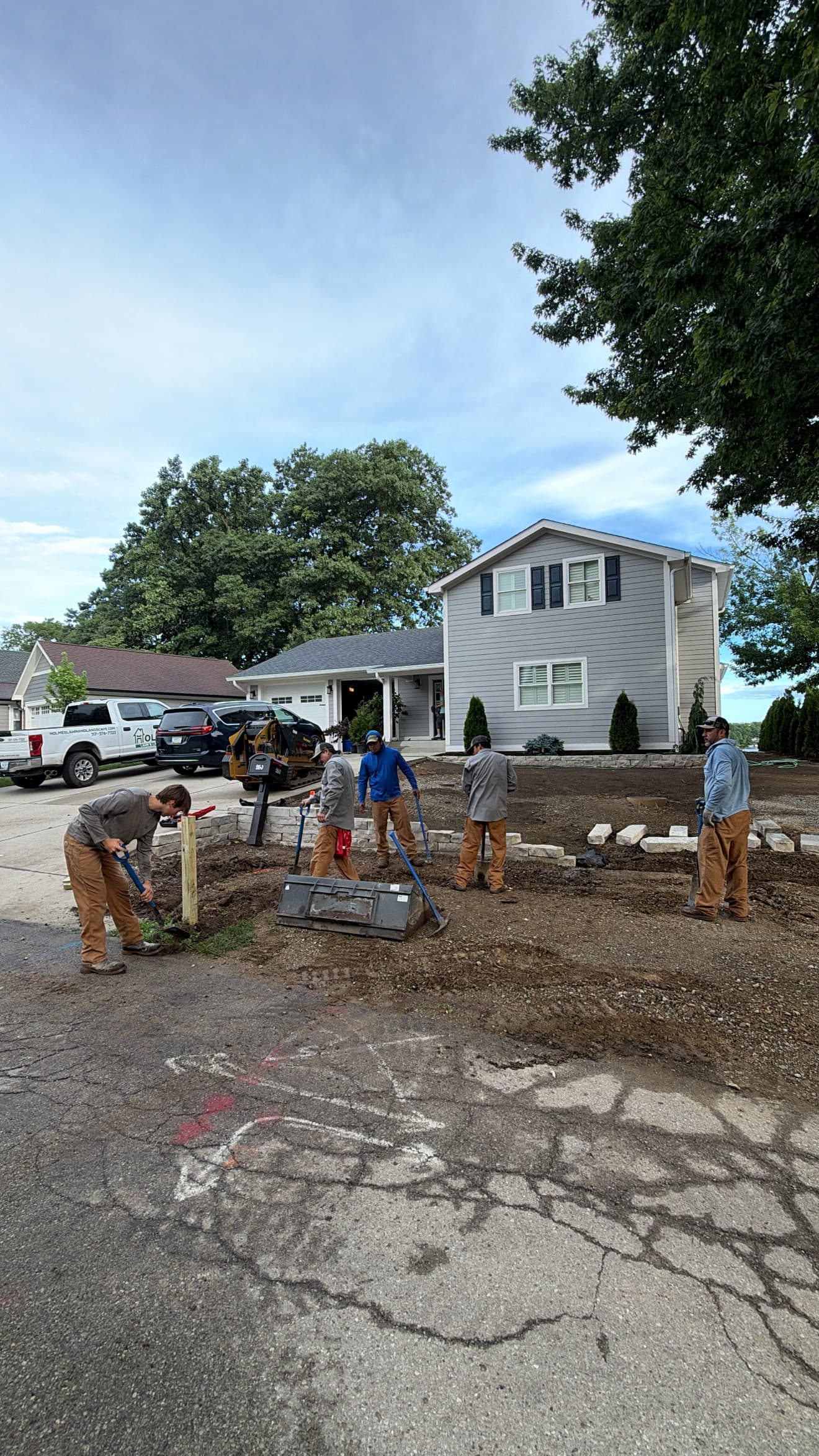 Retaining Walls and Eden Limestone Edgers Installed in Cicero Indiana image