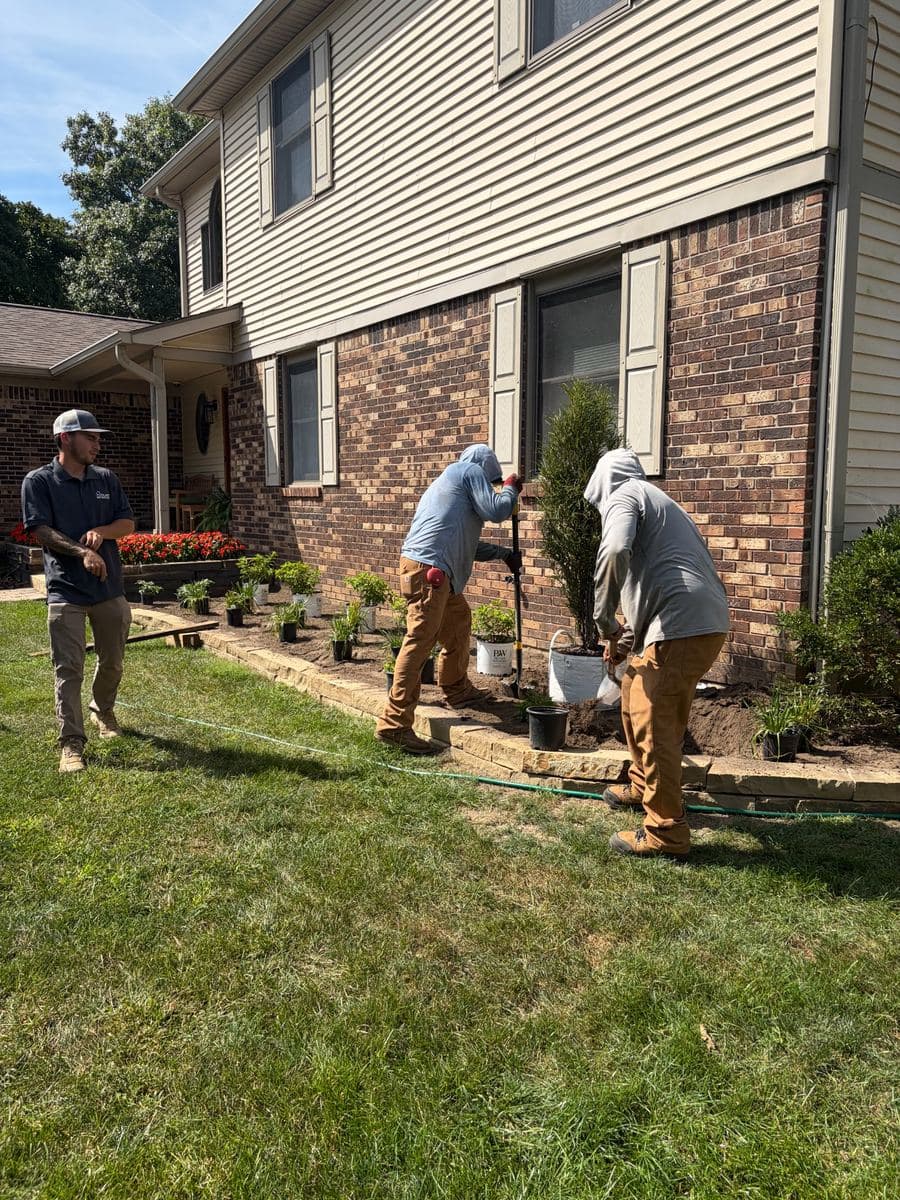 Fresh Plantings Along a New Retaining Wall in Cicero Indiana image