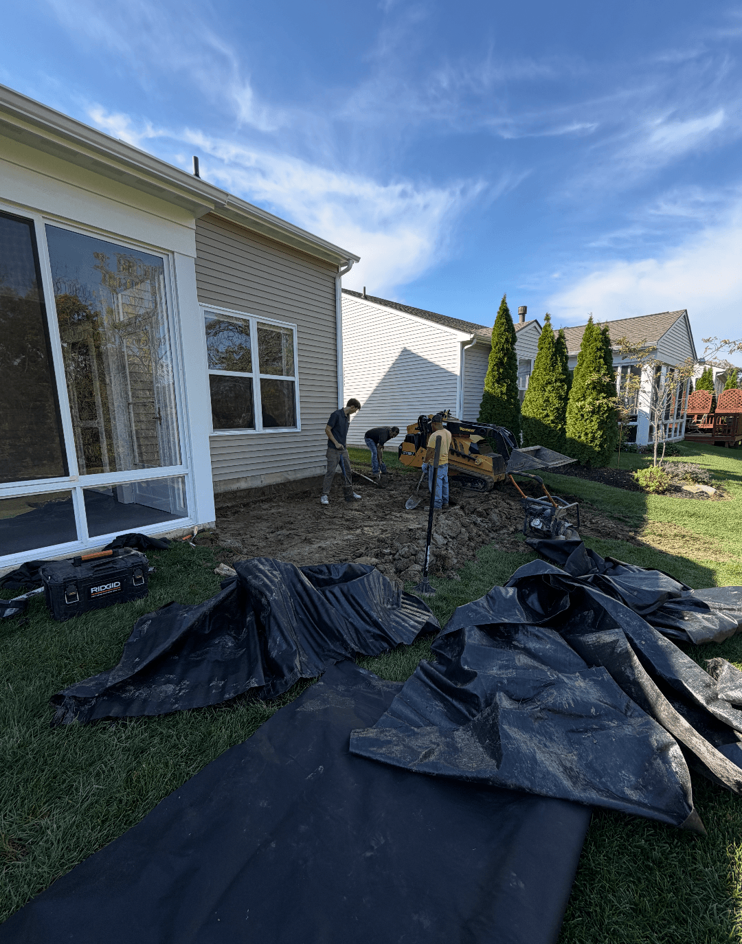 Paver Patio Base Prep Underway in Fishers image